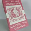 Tout Est Bien Qui Finit Bien - Alls Well That Ends Well French English Bilingual Edition Front