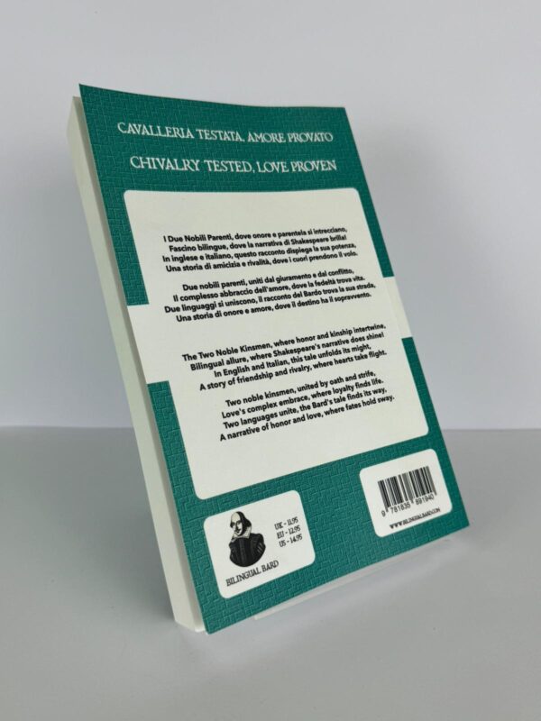 I Due Nobili Parenti - The Two Noble Kinsmen Italian English Bilingual Edition Back